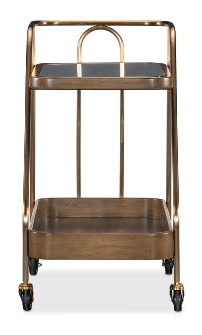 Commerce And Market - Walnut Wine and Bar Cart - Light Caramel
