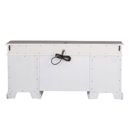 Magnolia Manor - Jr Executive Credenza Base - Antique White