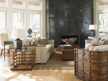 Island Fusion - Semerang Swivel Chair - Dark Brown / Light Brown