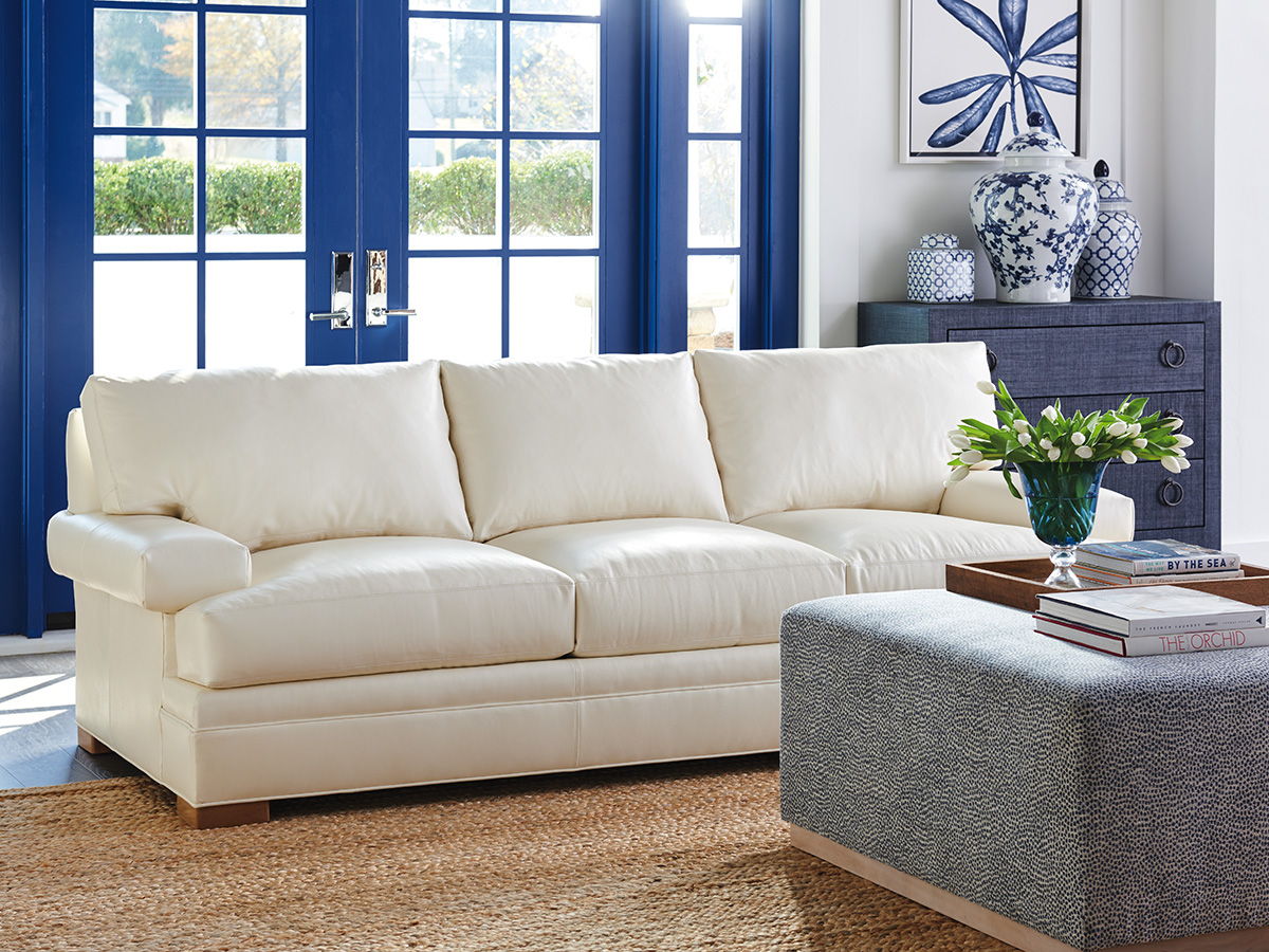 Barclay Butera Upholstery - Maxwell Leather Sofa - Beige