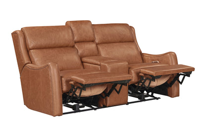 Channing - Power Zero Gravity Tilt Console Loveseat P3 - Renaissance Cinnamon