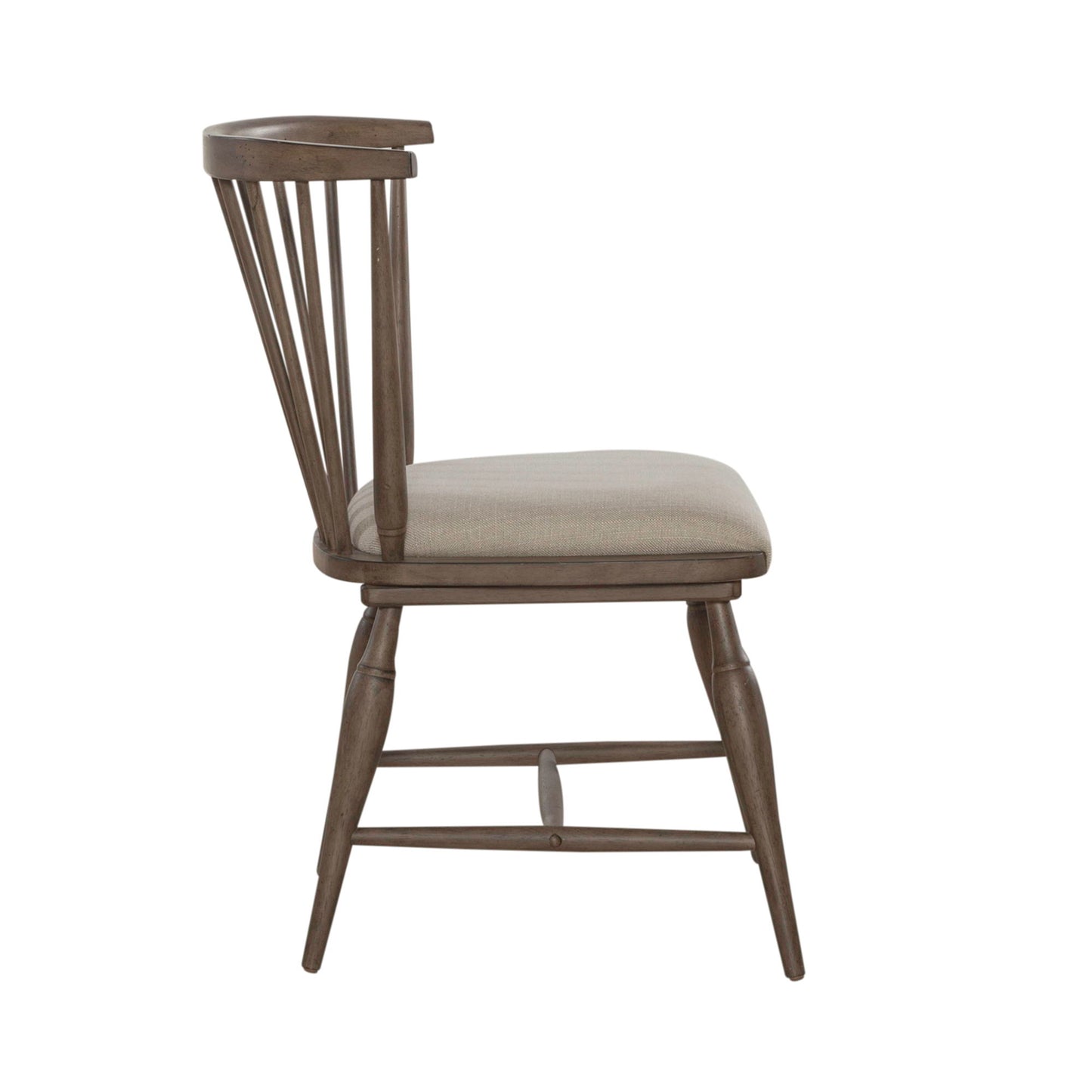 Americana Farmhouse - Upholstered Seat Windsor Chair - Dusty Taupe