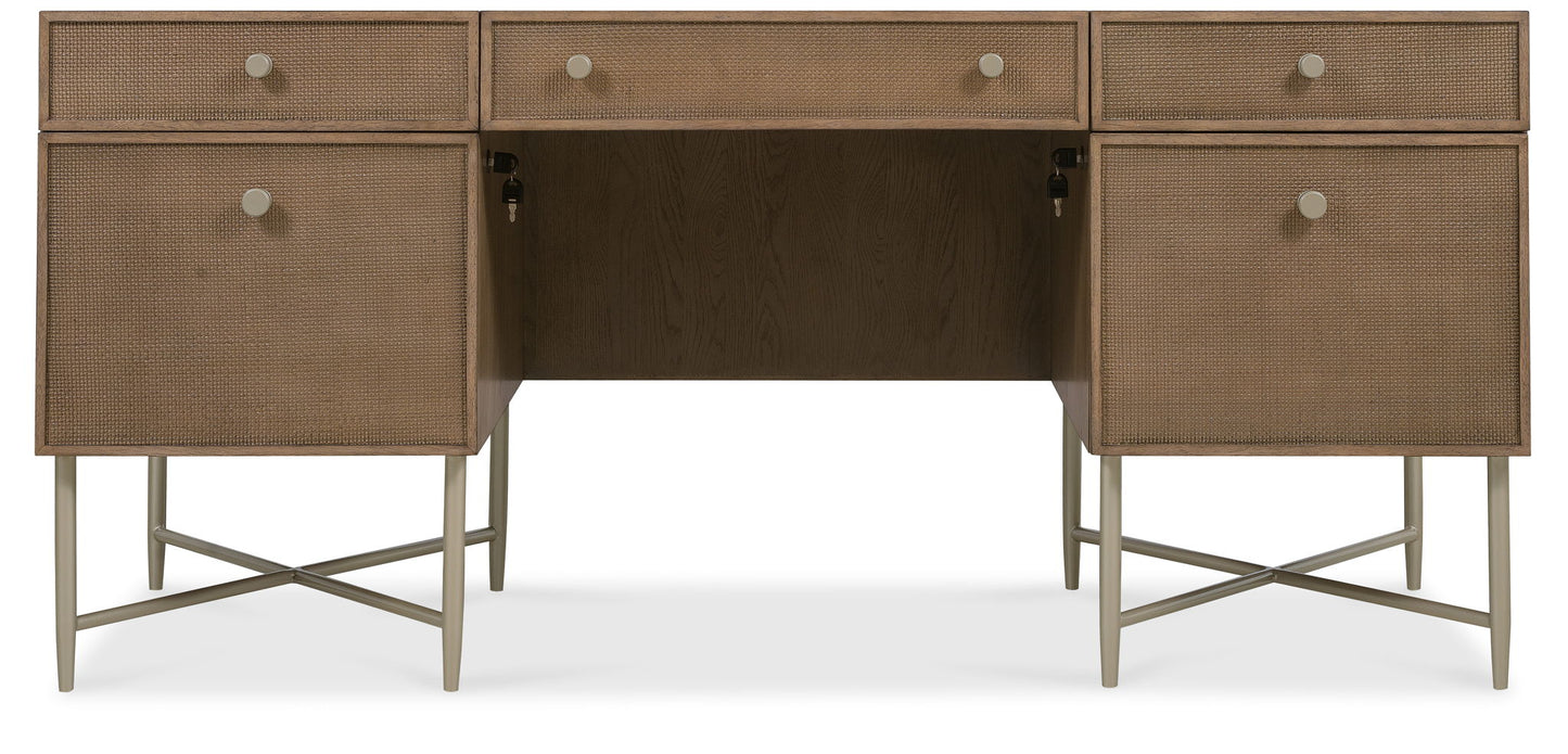Sonnet - Sonnet Executive Desk - Dark Gray