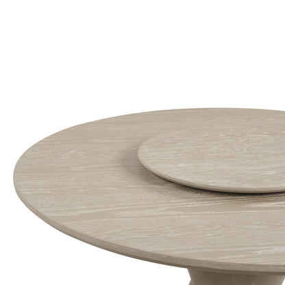 Gwendolyn - Round Dining Table Base - Cerused Taupe