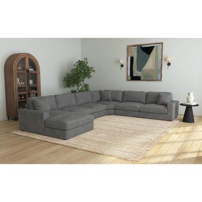 Arizona - Modular RHF Armchair With 1 Pillow 20" - Steno Charcoal