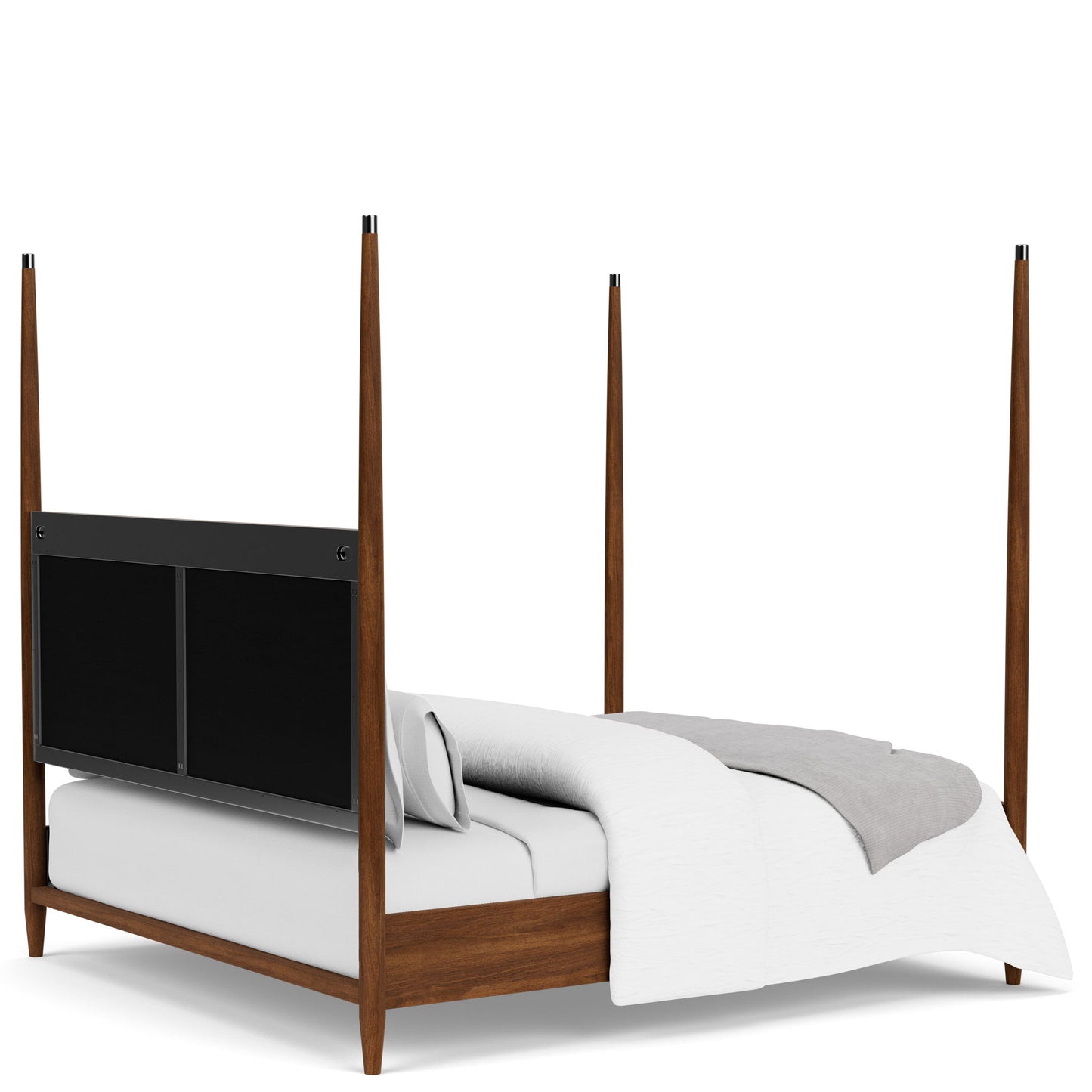 Elsie - King Poster Headboard and Footboard - Dark Brown