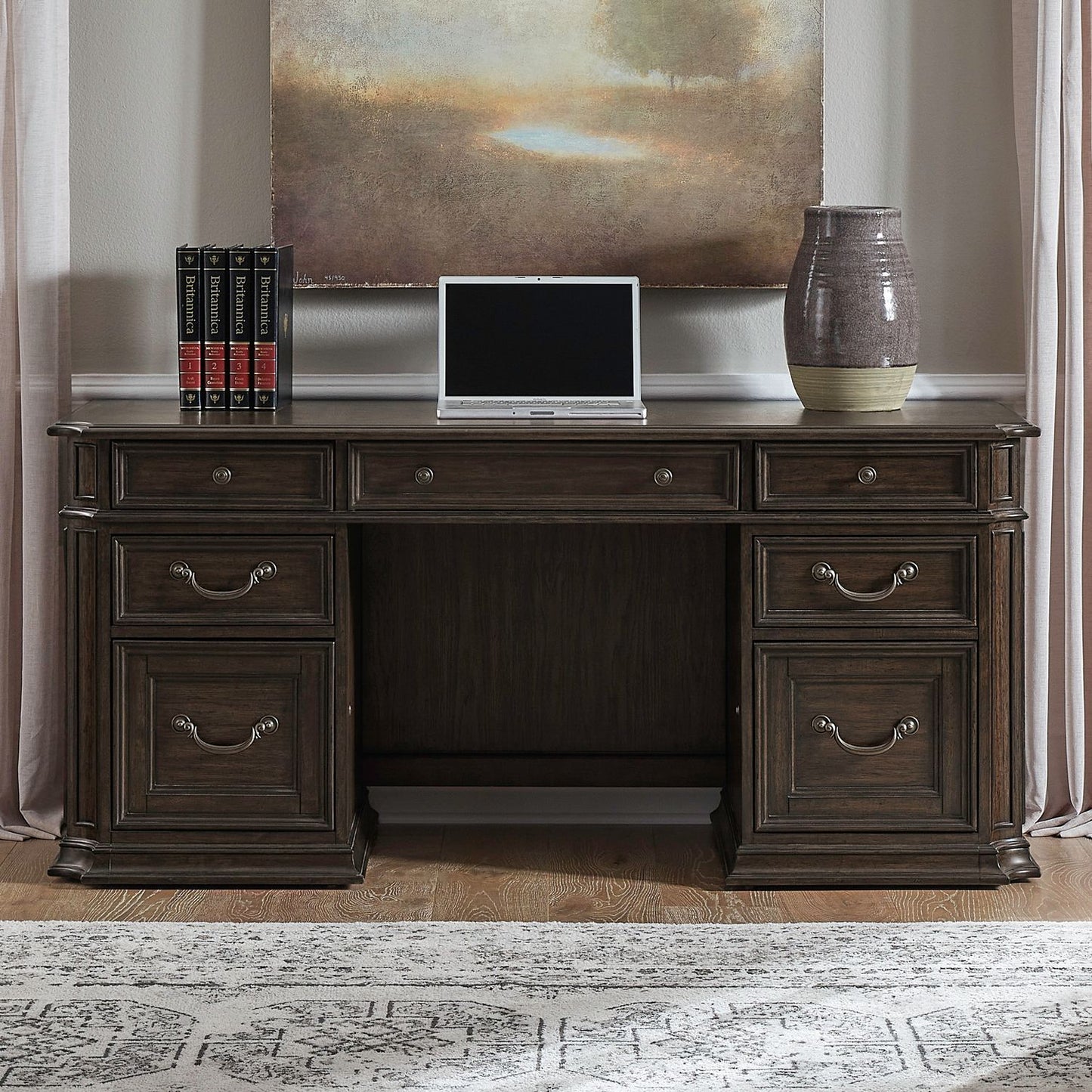 Providence Park - Jr Executive Credenza Base - Chateau Brown