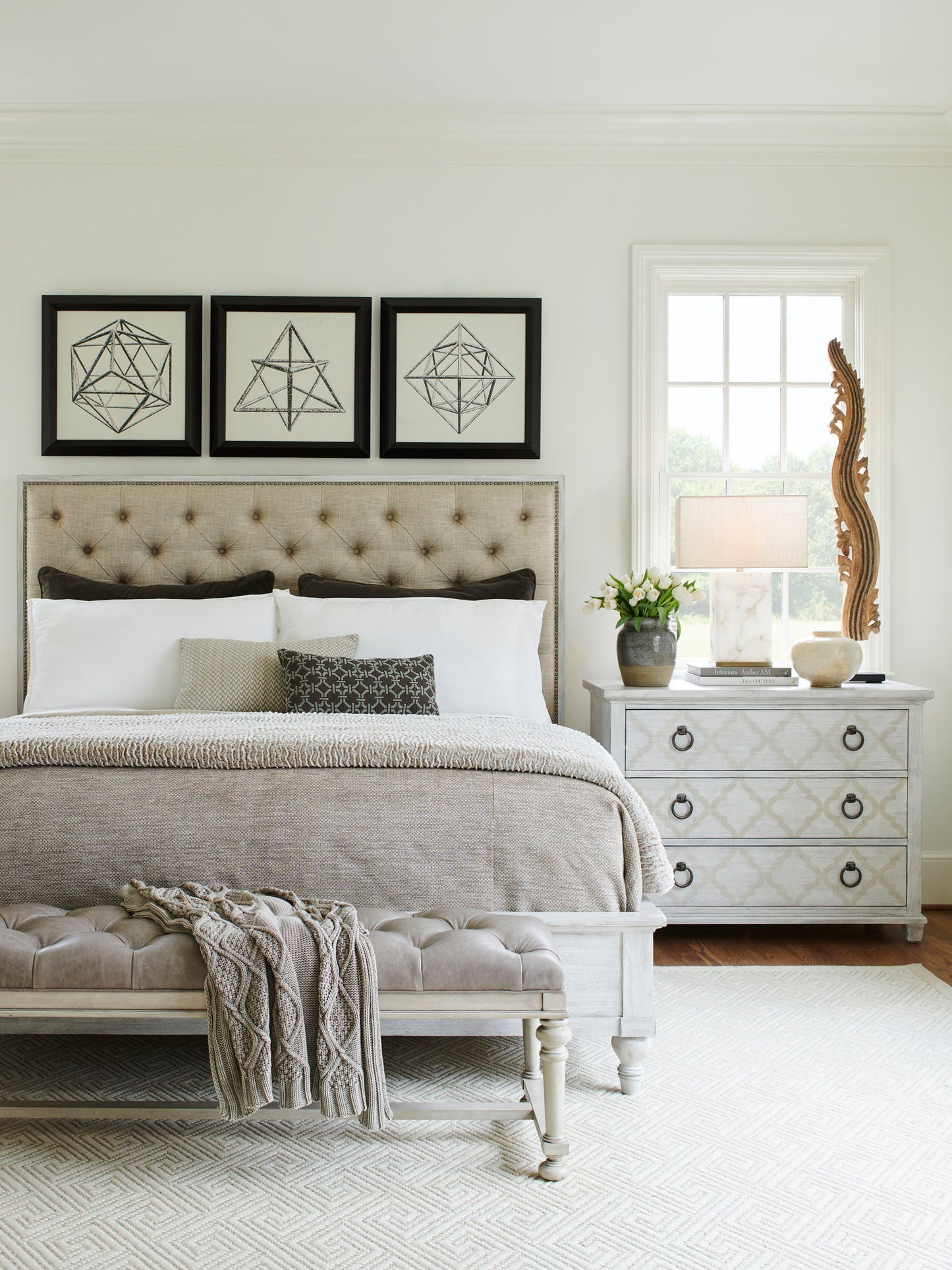 Oyster Bay - Brookhaven Hall Chest - Pearl Silver