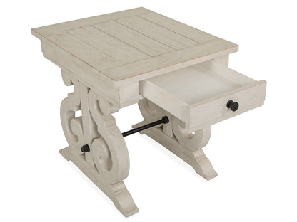 Bronwyn - Rectangular End Table - Alabaster