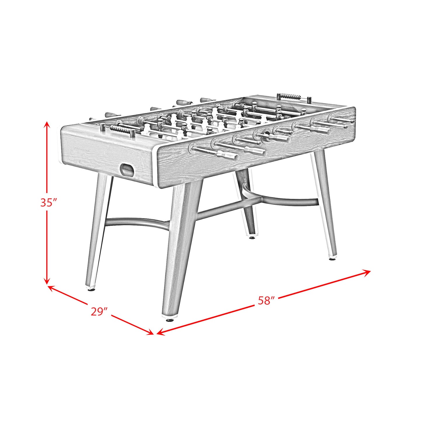 Amaya - Indoor Foosball With LED - Black