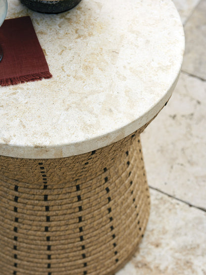 Los Altos Valley View - Round Side Table - Light Brown