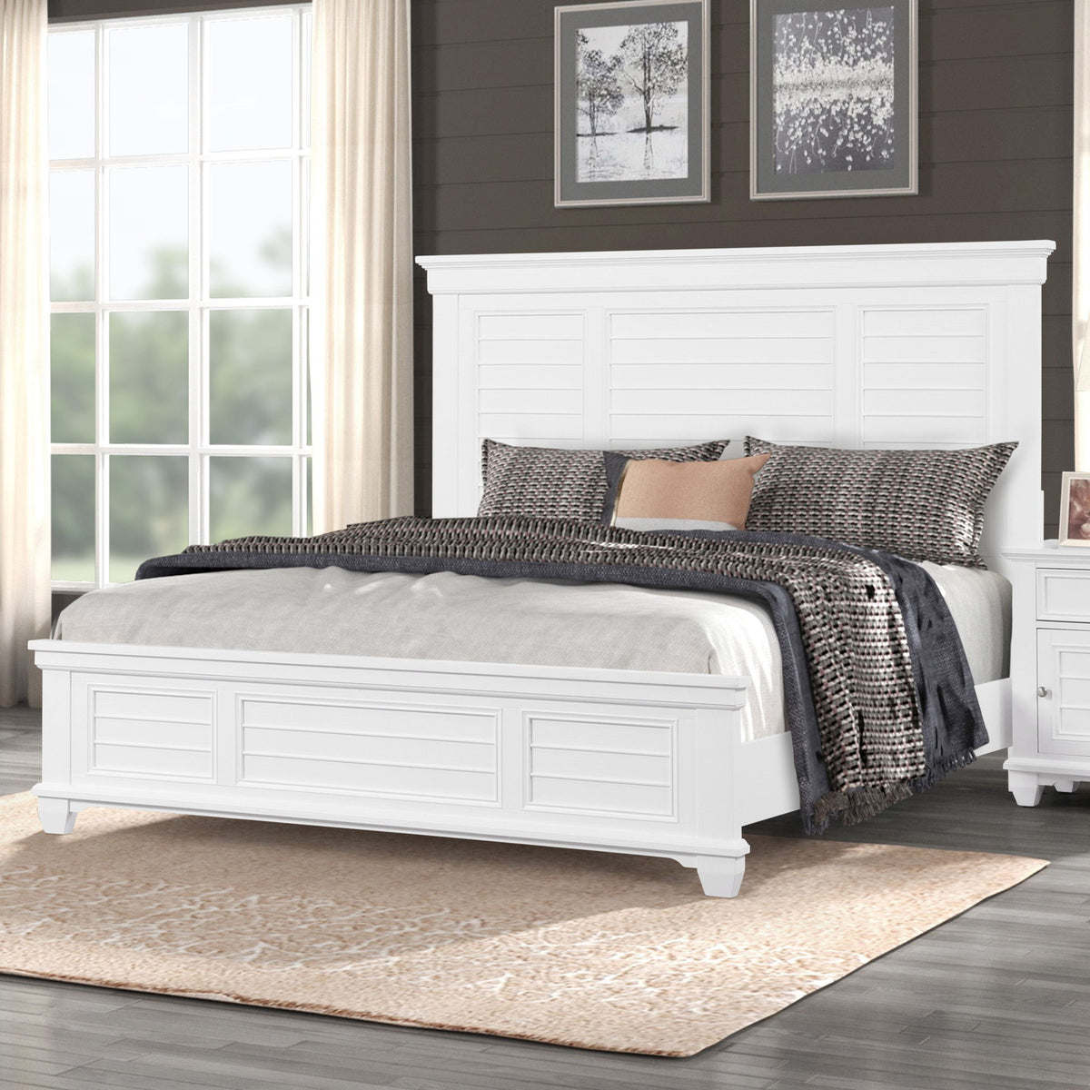 Jamestown - 6/0 Western King Storage Bed Rails - White