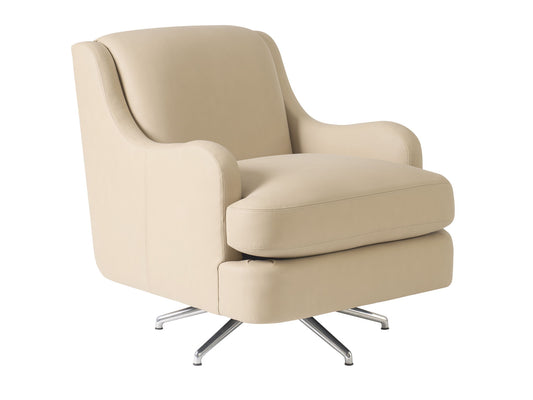 Copacabana - Viento Leather Swivel Chair - Beige