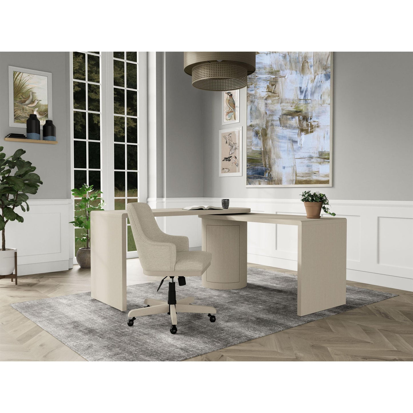 Maren - Swivel Desk Base - Beige
