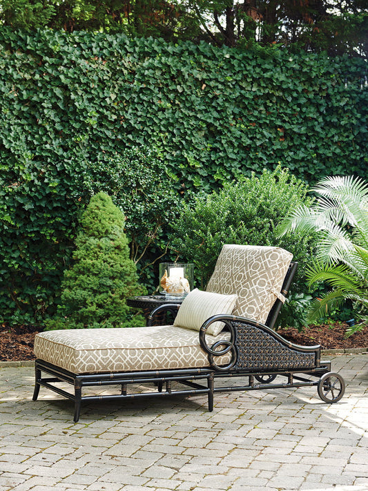 Marimba - Chaise Lounge - Dark Brown / Light Brown