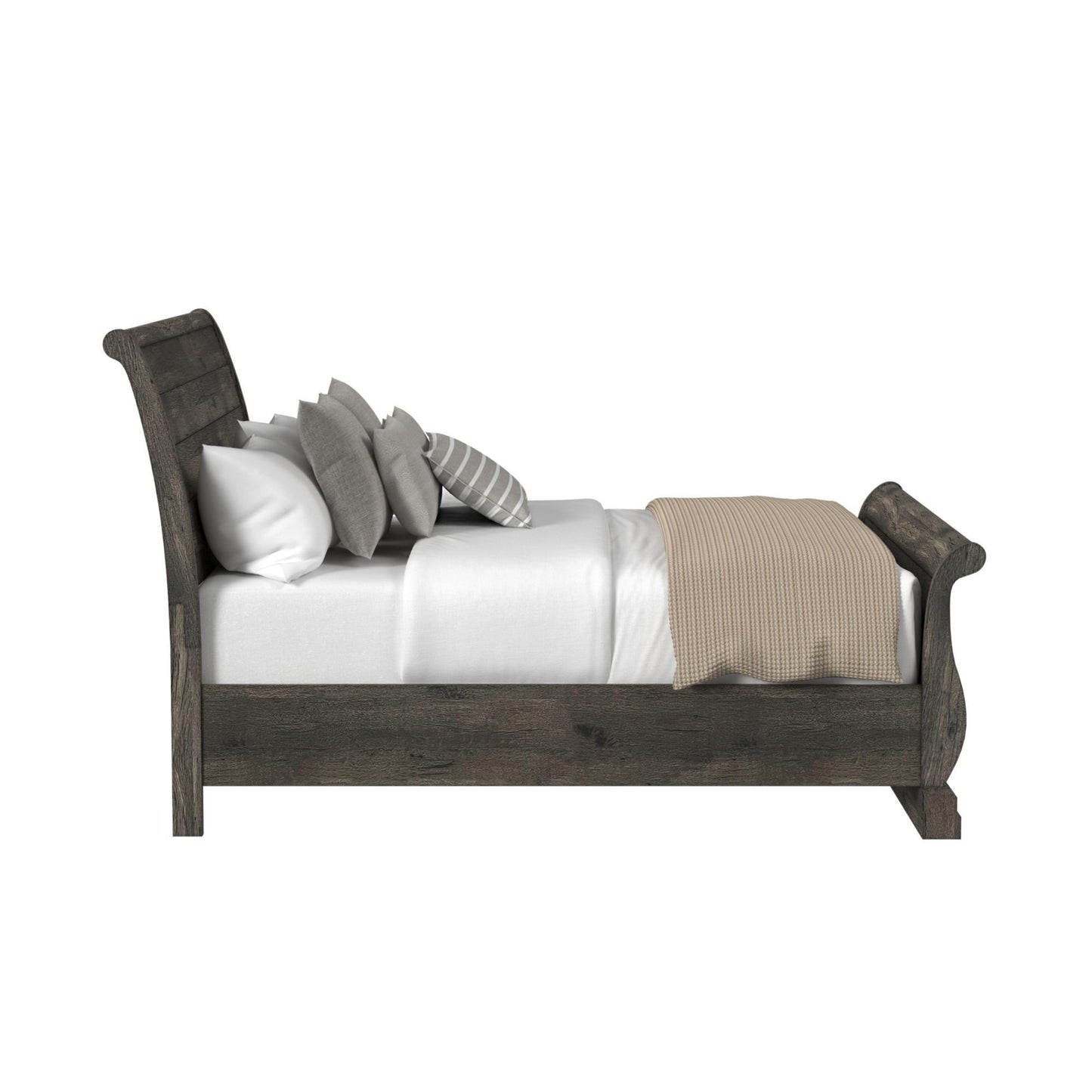 Park Ridge - Queen Sleigh Storage Footboard With Slats - Charcoal