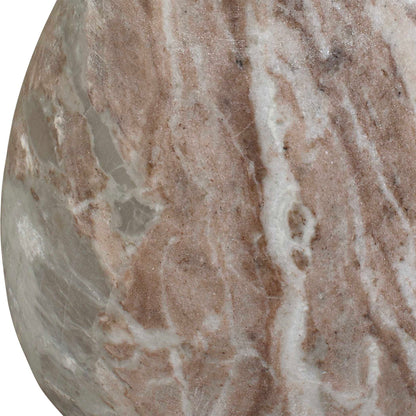Shura - Indoor-Outdoor Marble Accent Table - Brown / White