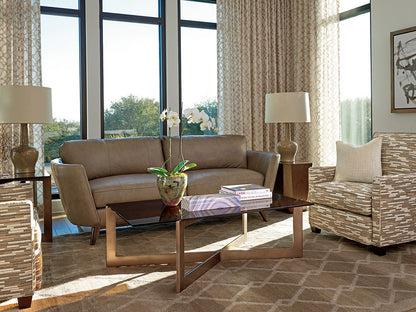 Lexington Leather - Kahn Leather Sofa - Dark Brown