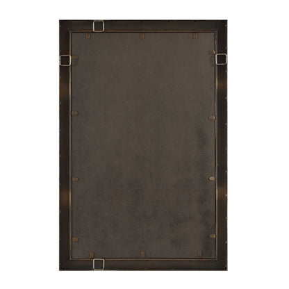 Pave - Rectangular Travertine Mirror - White