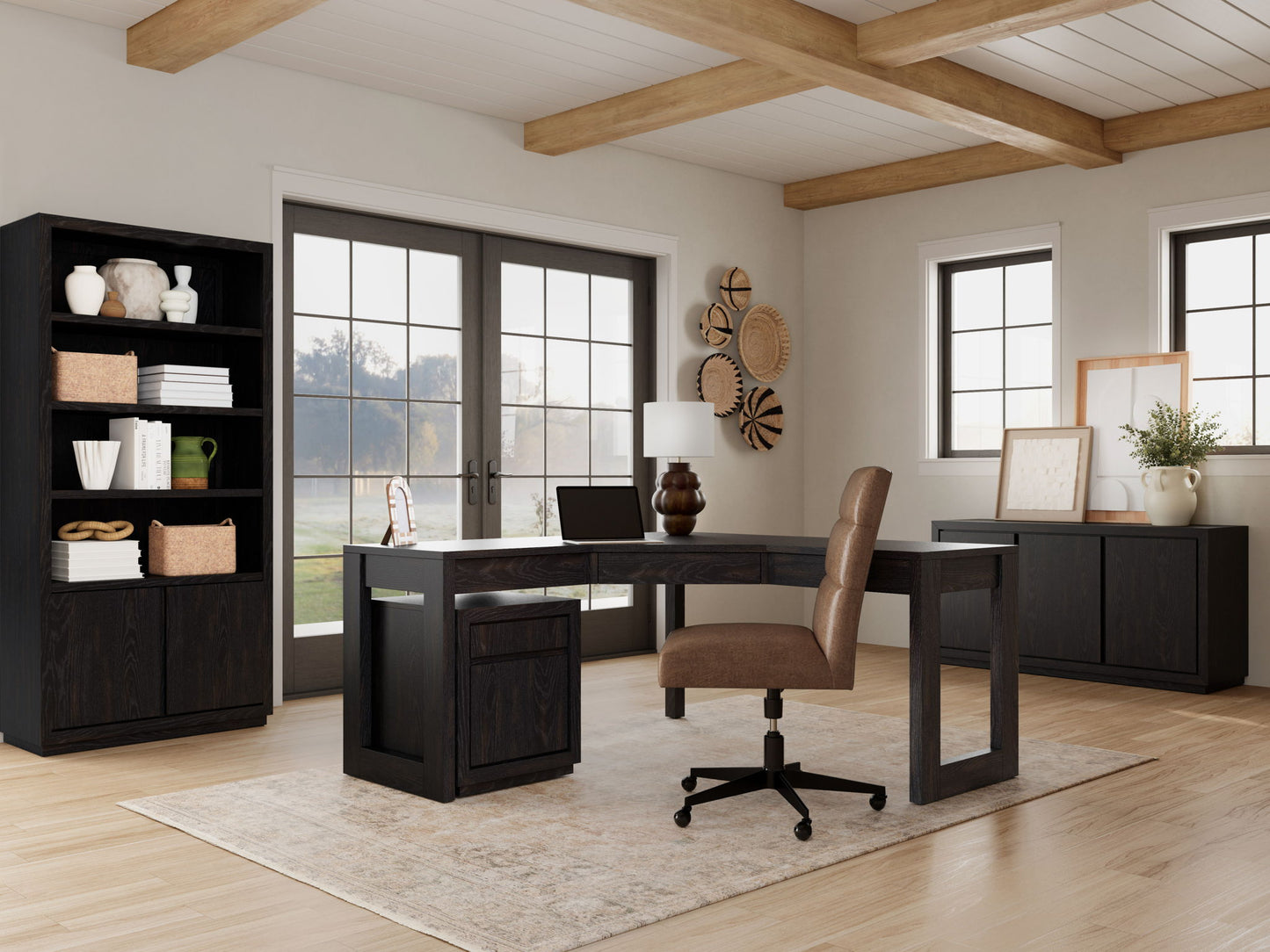 Westwood - File Cabinet - Whiskey / Ebony Whiskey Oak
