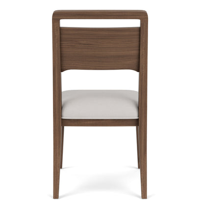 Delia - Wood Back Side Chair (Set of 2) - Nouveau Walnut / Beige