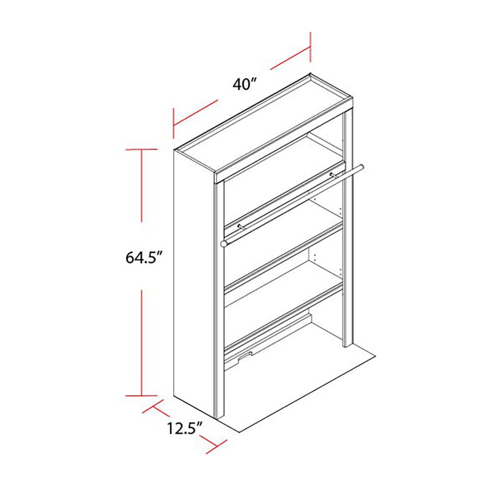 Catalina - Library Hutch - Cottage White