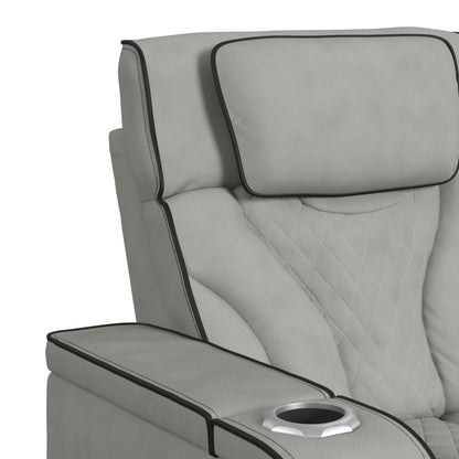 Blitz - Motion Loveseat With Console, And LED