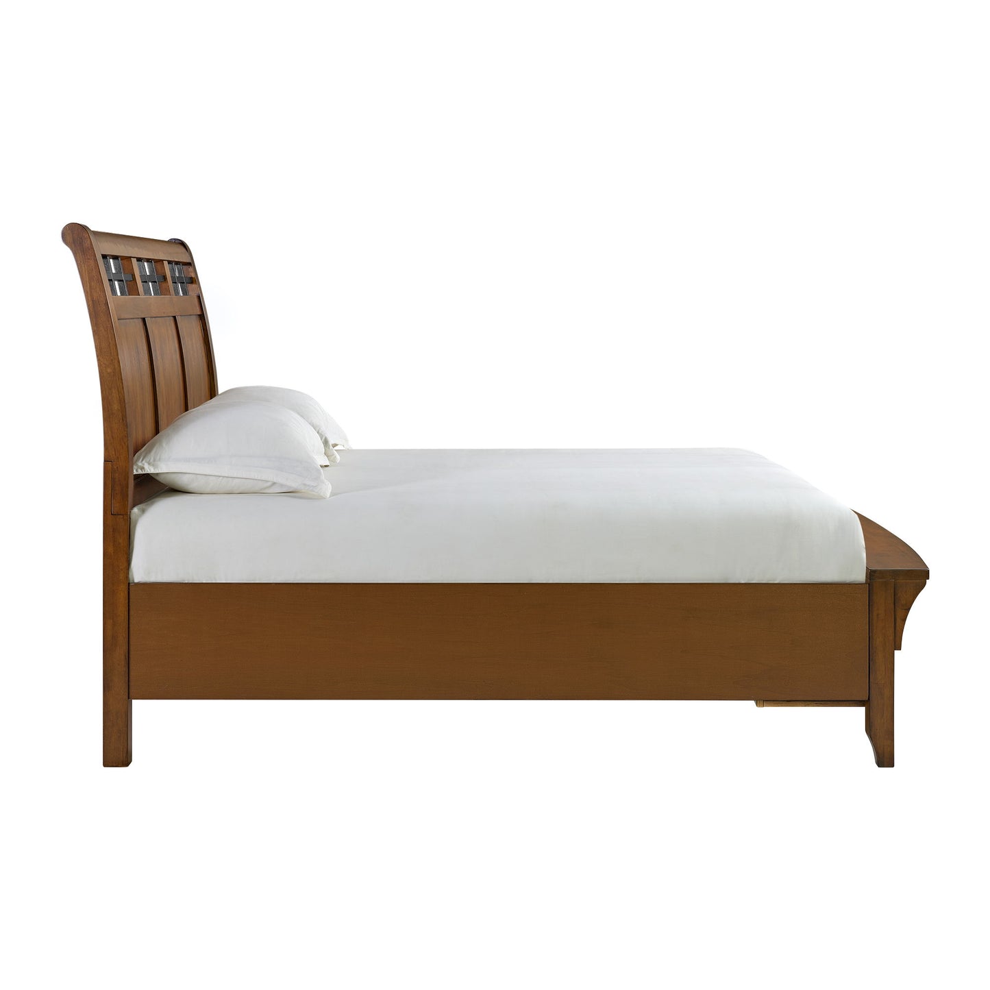 Gage - Queen Storage Footboard With 13 Slats - Chestnut