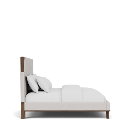 Delia - King Upholstered Footboard - Nouveau Walnut / Beige