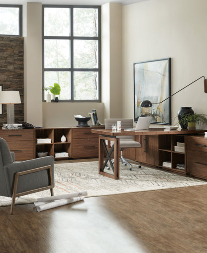 Elon - Bunching Short Bookcase - Dark Brown