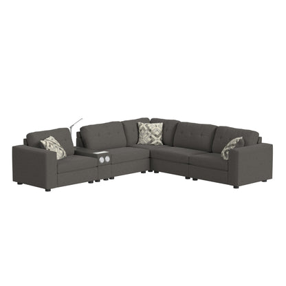 Options One - LHF Chair With 1 Pillow - Ash