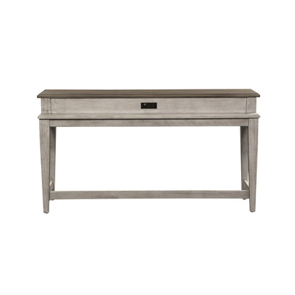 Heartland - Console Bar Table - Antique White / Tobacco Tops