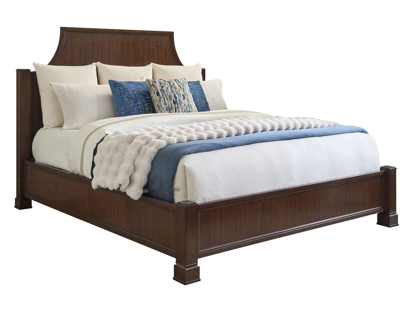 Rendezvous - Essex Poster Headboard 6/6 King - Dark Brown