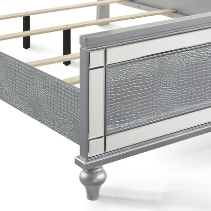 Valentino - 4/6 Full Headboard - Silver