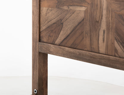 Praga - Eastern King Headboard - Almond / Barrel Brown