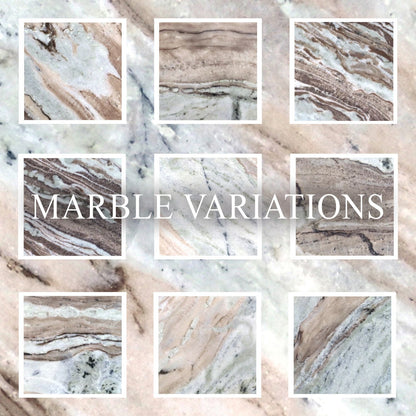 Kaleidoscope - Round Pedestal Marble Table Top - Aged Whiskey