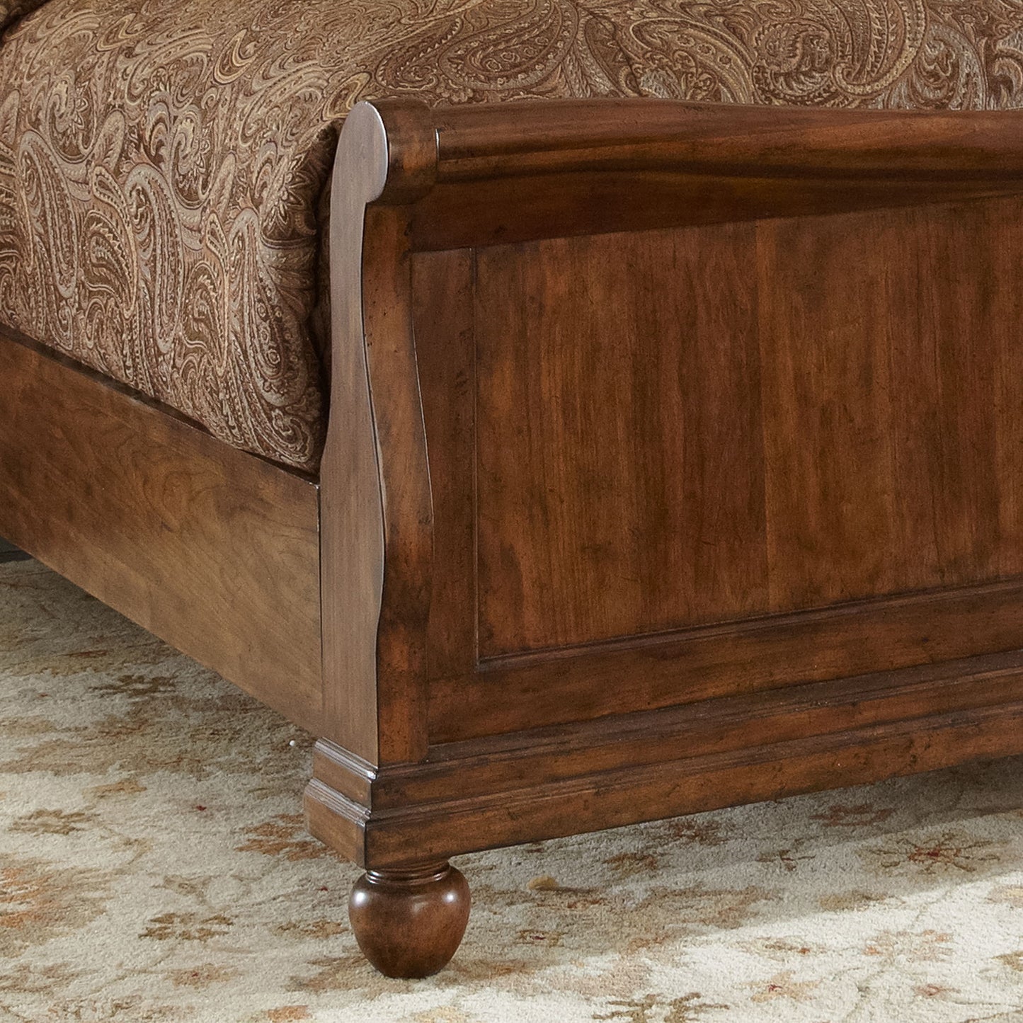 Rustic Traditions - King Sleigh Footboard - Rustic Cherry