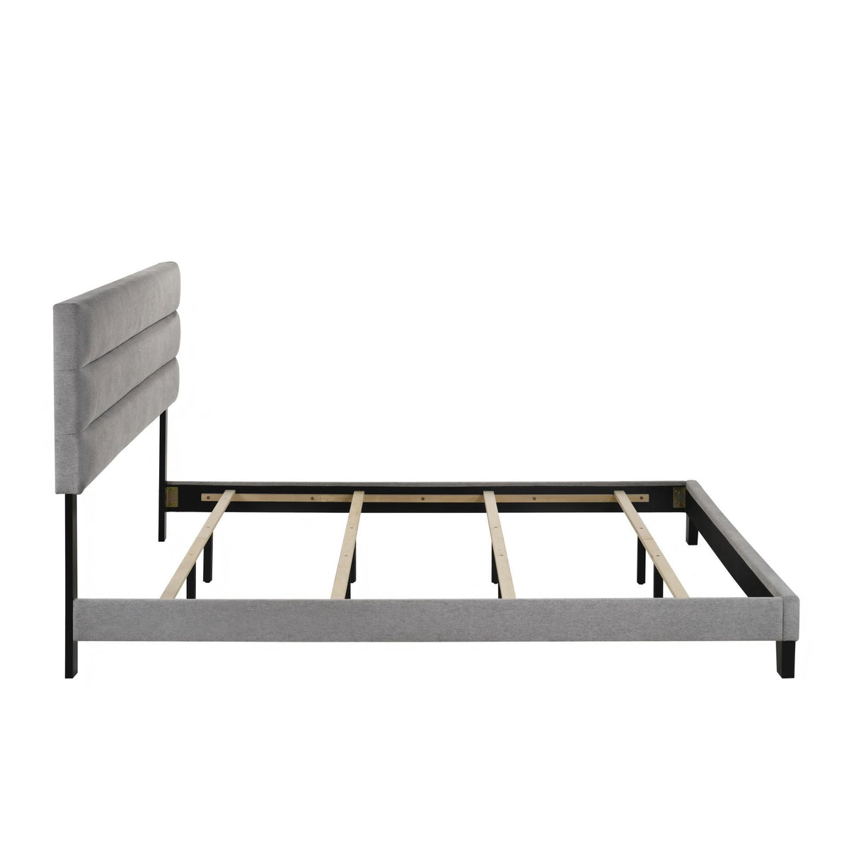 Asher - 6/6 Eastern King Headboard, Footboard, And Slats - Smoke