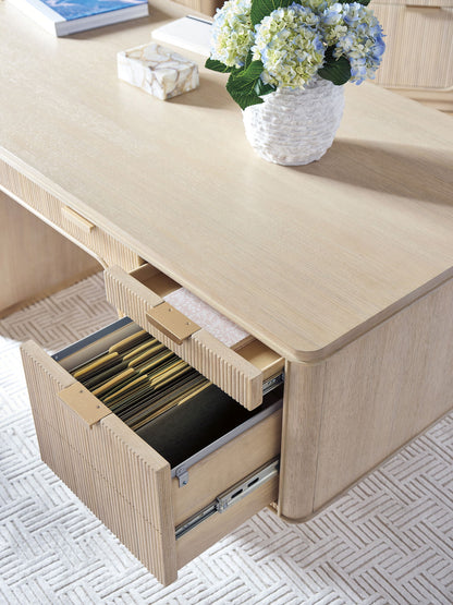 Montreux - Montreux Executive Desk - Light Brown