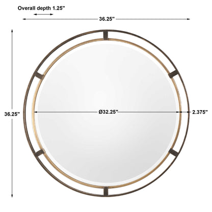 Carrizo - Round Mirror - Bronze