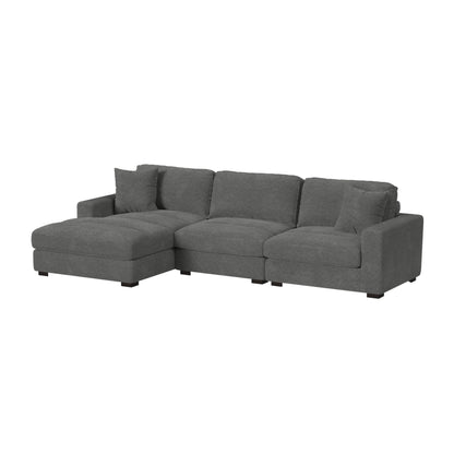 Arizona - Modular LHF Chaise With 1 Pillow 20" - Steno Charcoal