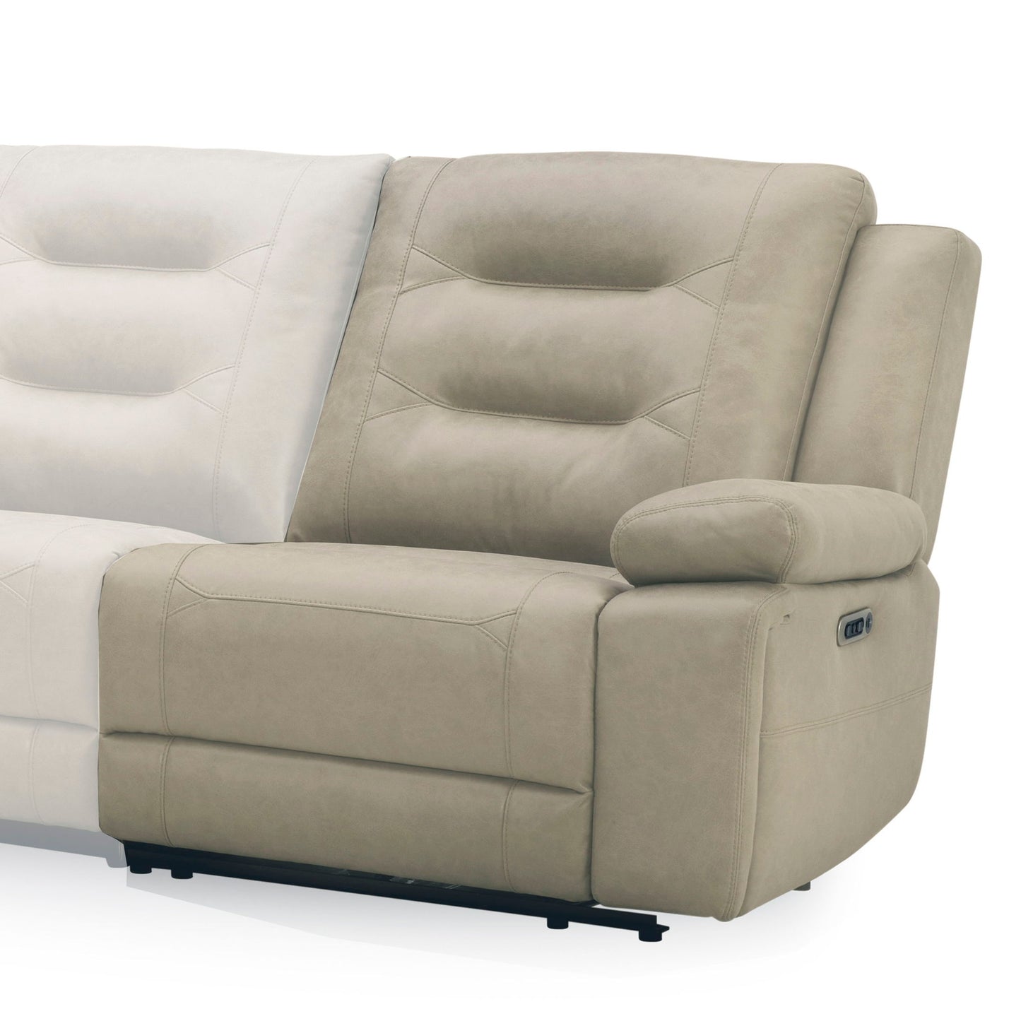 Caldwell - Power Right Arm Facing Recliner - Tahoe Fog