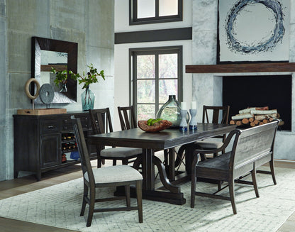 Westley Falls - Extendable Trestle Dining Table Set
