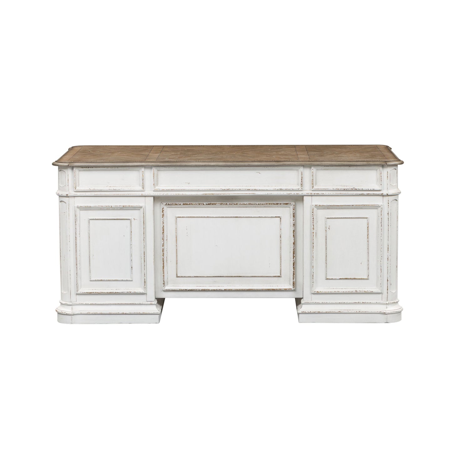 Magnolia Manor - Jr Executive Desk Base - Antique White