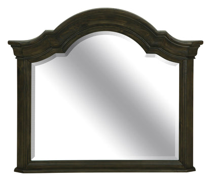 Bellamy - Drawer Dresser With Shaped Mirror - Peppercorn