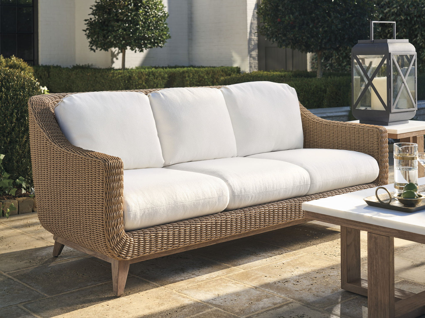 Isle Of Palms - Sofa - Dark Brown / White