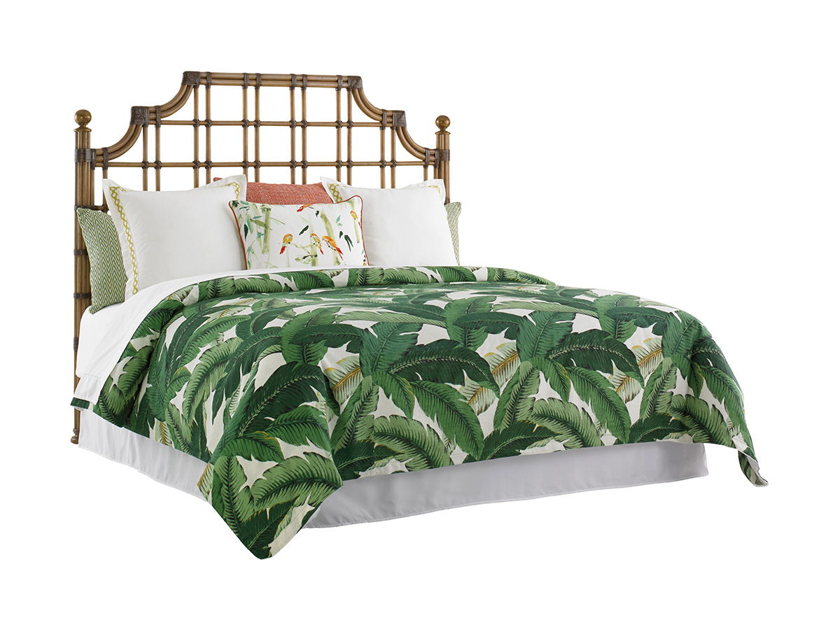 Twin Palms - St. Kitts Rattan Headboard 6/6 King - Light Brown