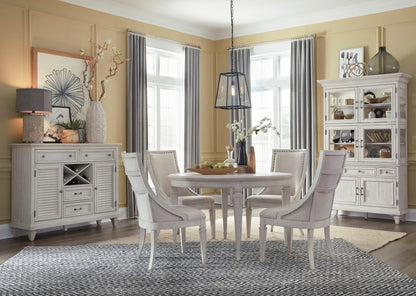 Newport - Dining Arm Chair With Upholstered Seat & Back (Set of 2) - Alabaster