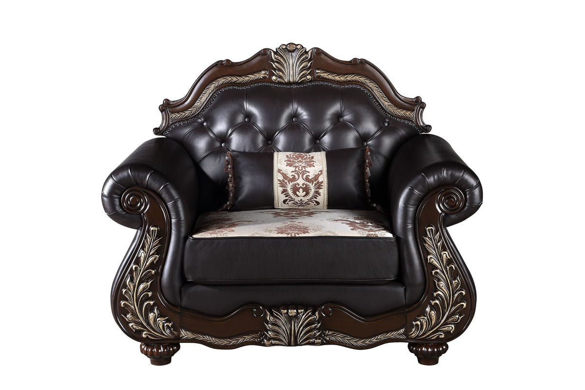 Maximus - Chair Backrest And Legs - Dark Brown