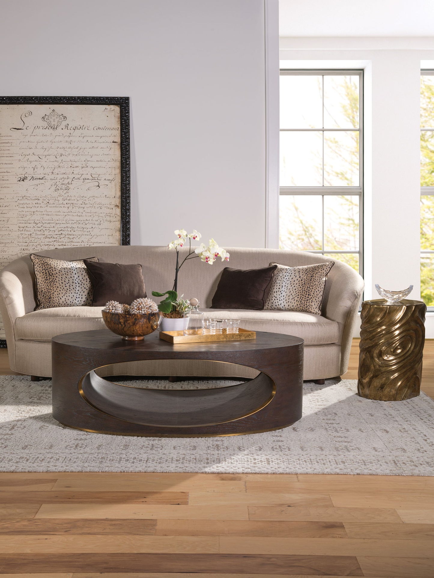 Verbatim - Oval Cocktail Table - Dark Brown